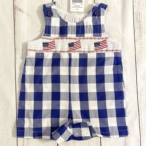 Kid's Baby  Boys Romper July 4th Shortall 6M NWT